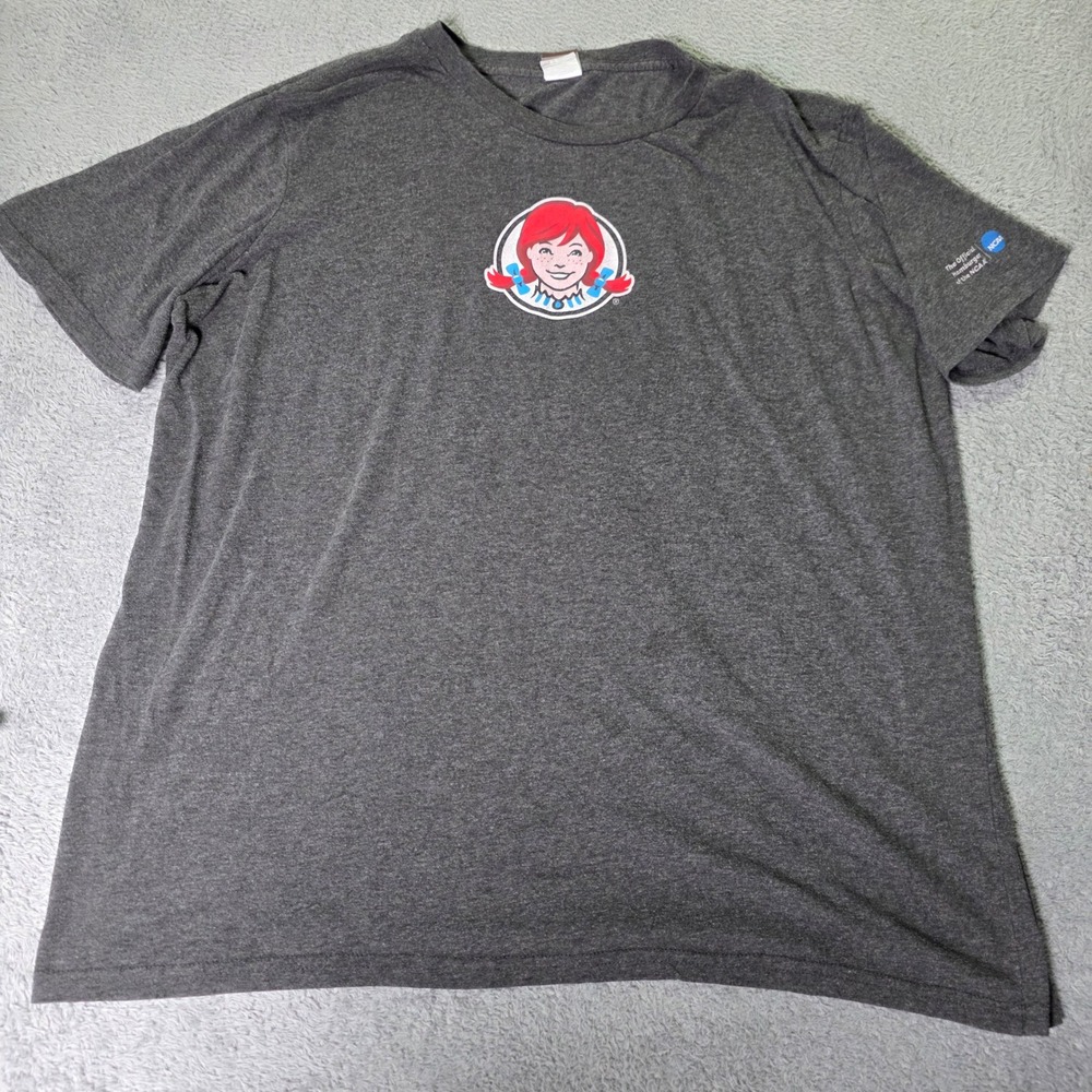 Barco Mens 2XL Wendy's T-Shirt Charcoal Best Fries No Lies NCAA Uniform Tee